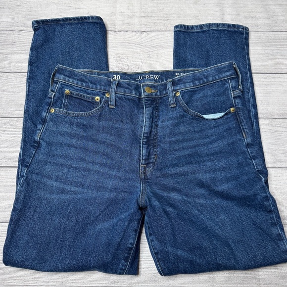 J. Crew Women’s Blue Jeans ‘96 Straight High Rise CC604 Size 30 - Picture 1 of 6